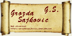 Grozda Šajković vizit kartica